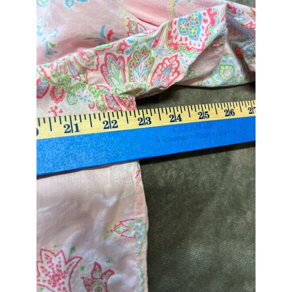Lauren Ralph Lauren Pink Paisley‎ Lightweight 100% Cotton Button Front Shirt XL - Picture 6 of 7